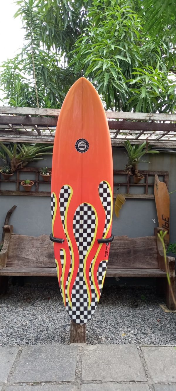 Prancha de Surf Mid Length 7'0" colorida deck