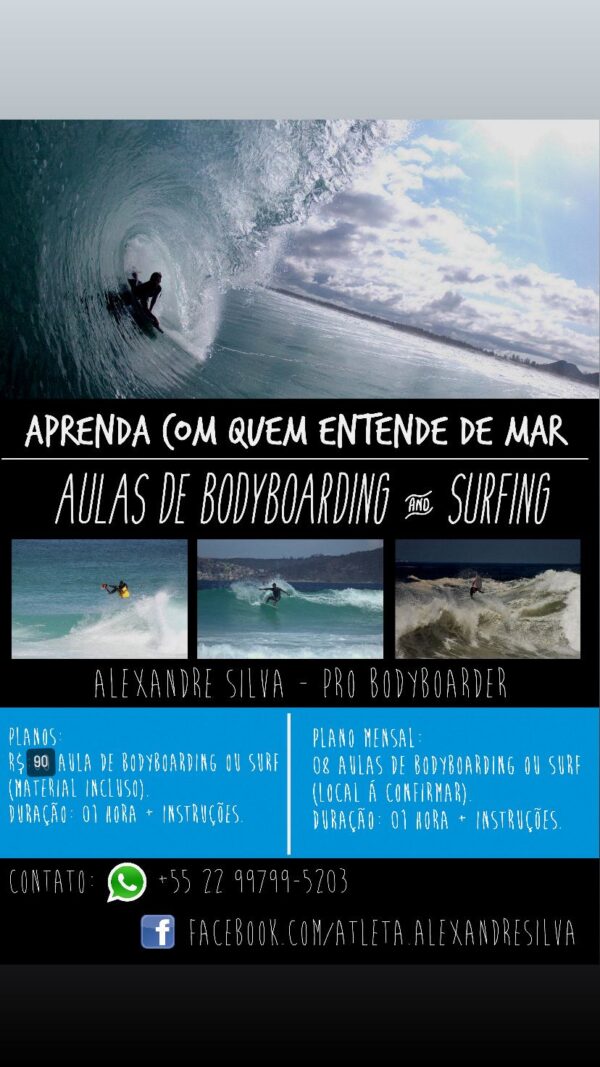 Escola de Surf Alexandre Silva - Profissional Bodyboarder.