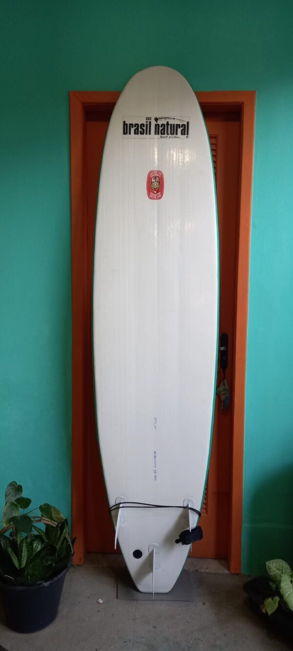 Prancha Surf Brasil Natural Softboard Completo Seminovo com Quilhas e Deck