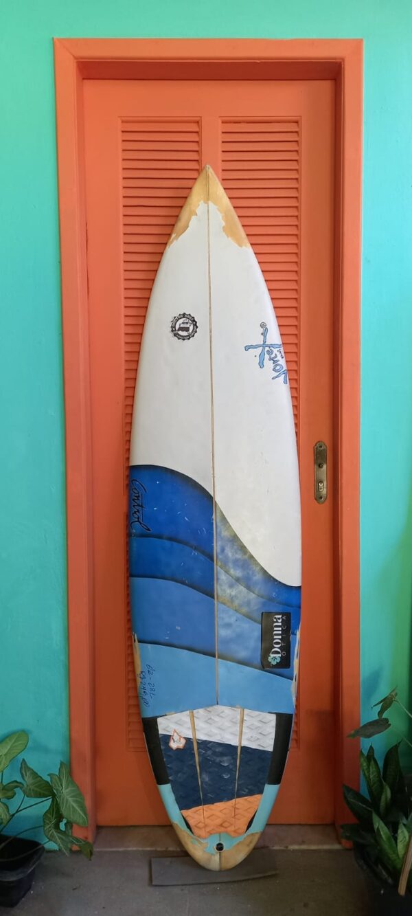 Prancha Surf Vortex 6'2" Seminova com Deck