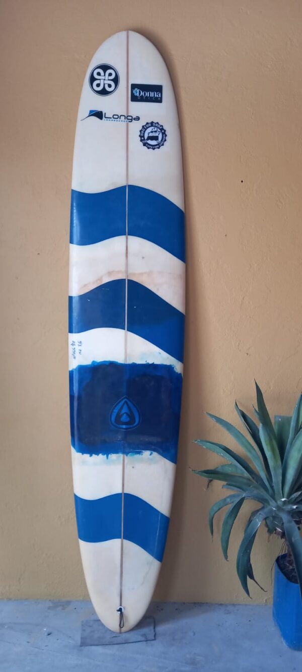 Prancha Surf Longboard 9'1" Longa Seminova com Quilhas