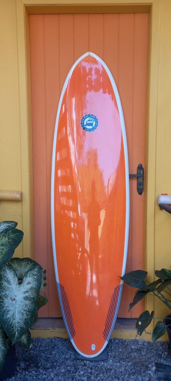 Prancha Surf 6'4" Manga Rosa Toninho com Pintura Flocada