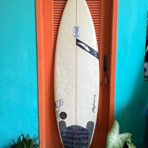 Prancha Surf 5'10" Tropical Brasil System 10 Seminova com Deck Dakine e Quilhas