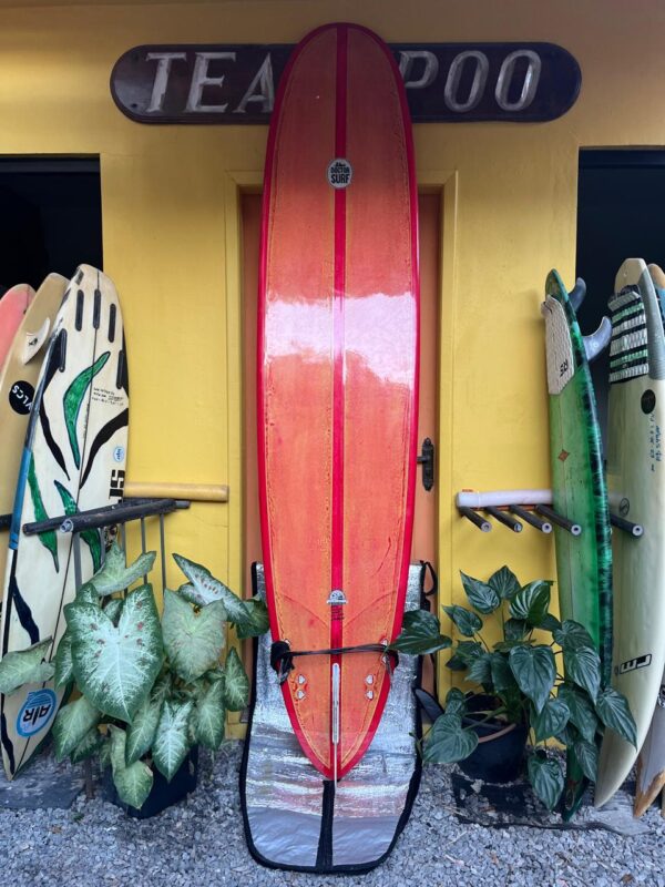 Prancha Surf Longboard 9'2" Doctor Surf Seminova com Capa, Leash Injetado e Chave de Quilhas