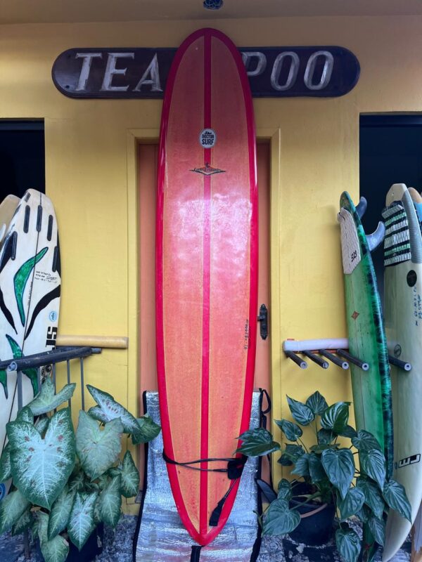 Prancha Surf Longboard 9'2" Doctor Surf Seminova com Capa, Leash Injetado e Chave de Quilhas