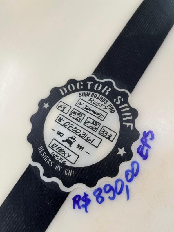 Prancha Surf 6'4" Doctor Surf Seminova com Deck