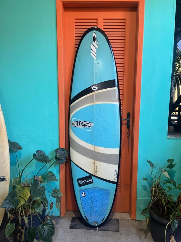 Prancha Surf Funboard 6'5" Evolution Elipse Seminova com Deck