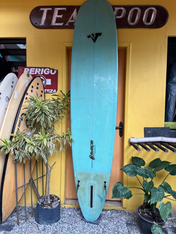 Prancha Surf Longboard 9'1" Villaça Seminova com Deck e Quilhas