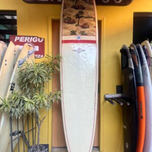 Prancha Surf Longboard 9'2" Carlos Fernandes Seminova com Estabilizadores