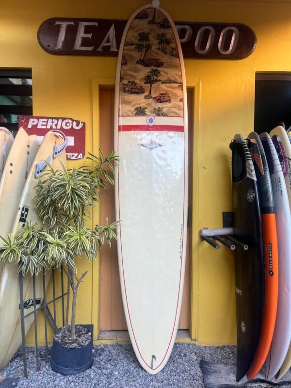 Prancha Surf Longboard 9'2" Carlos Fernandes Seminova com Estabilizadores