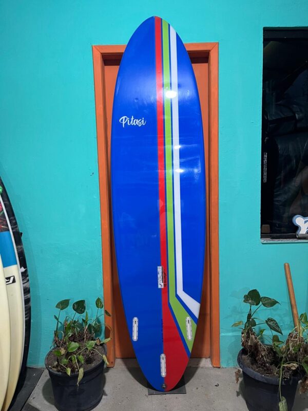 Prancha Surf Pitasi 7'8" Mid Length Seminova com Deck