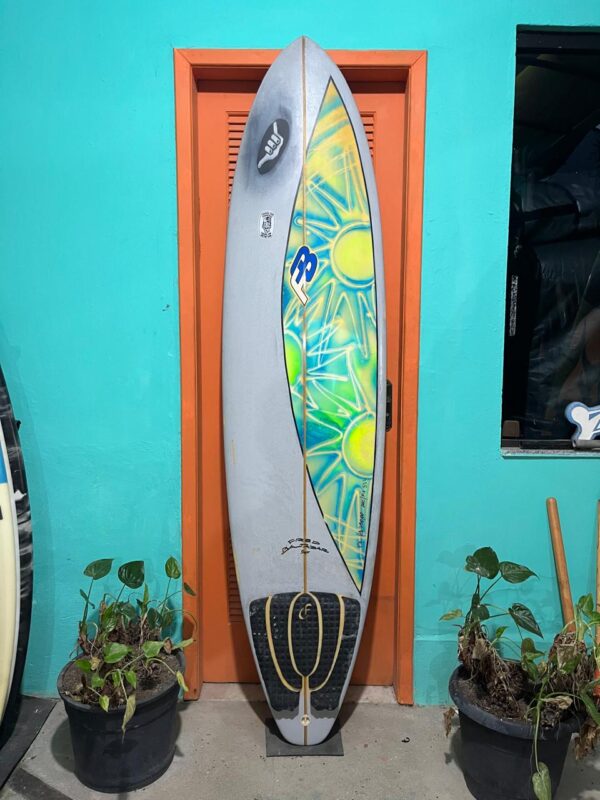 Prancha Surf FB 7'3" Funboard Evolution Seminova com Deck e Quilhas