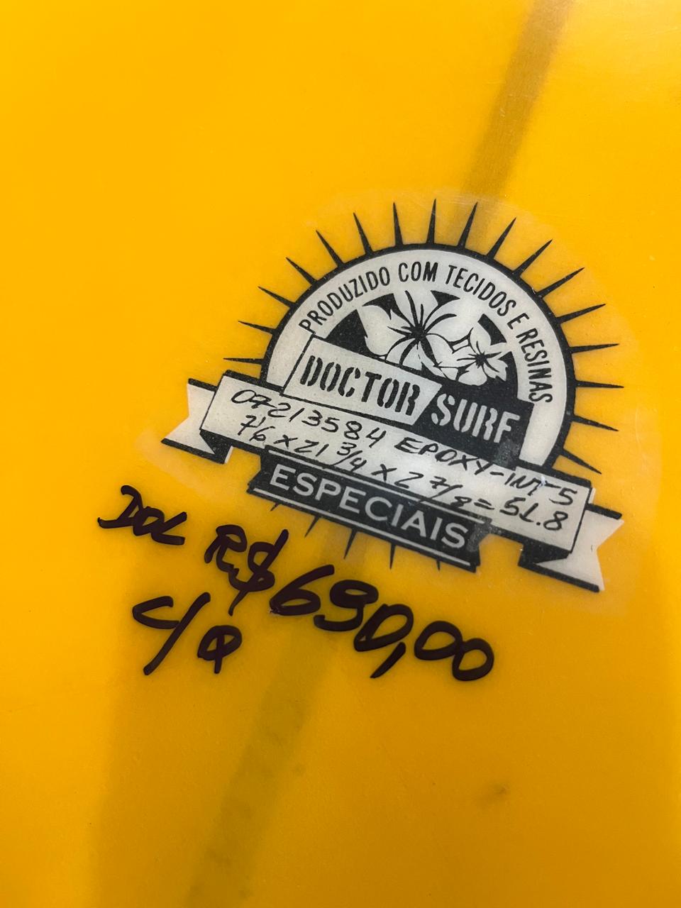 Prancha Surf Midlooka 7'6" Seminova com Quilhas
