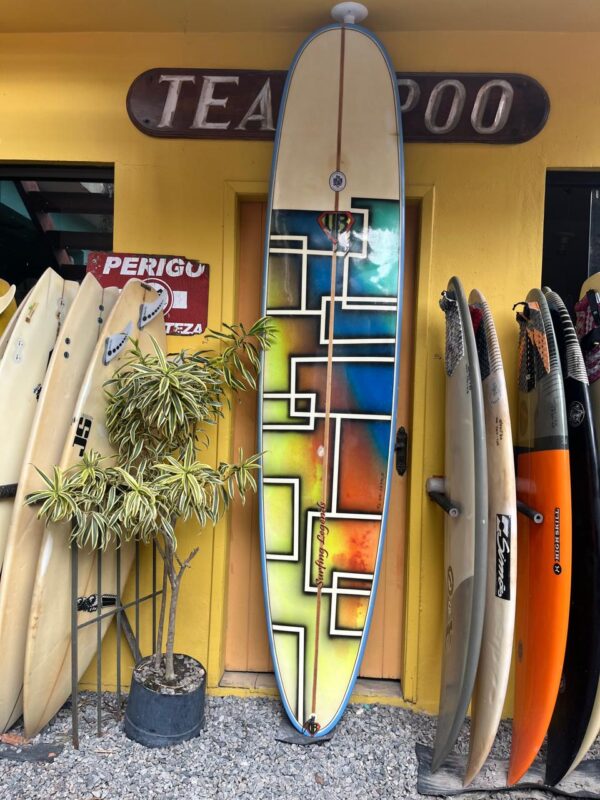 Prancha Surf Longboard UB 9'2" Seminova com Estabilizadores