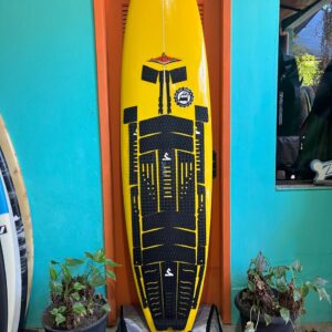 Prancha Surf 7'4" Panda Seminova com Deck, Capa Térmica e Leash