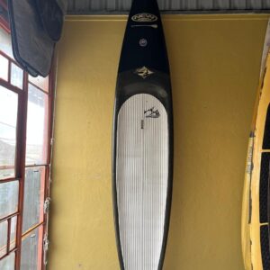 Prancha SUP Race 12'6" New Advance Carbono com Lâmina de Madeira Seminova