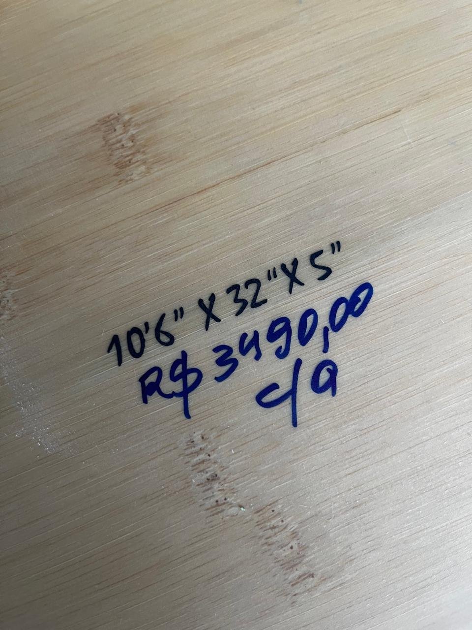 Prancha SUP Masca 10'6" Lâmina de Bambú Seminova com Quilhas de Fibra - Imagem 3